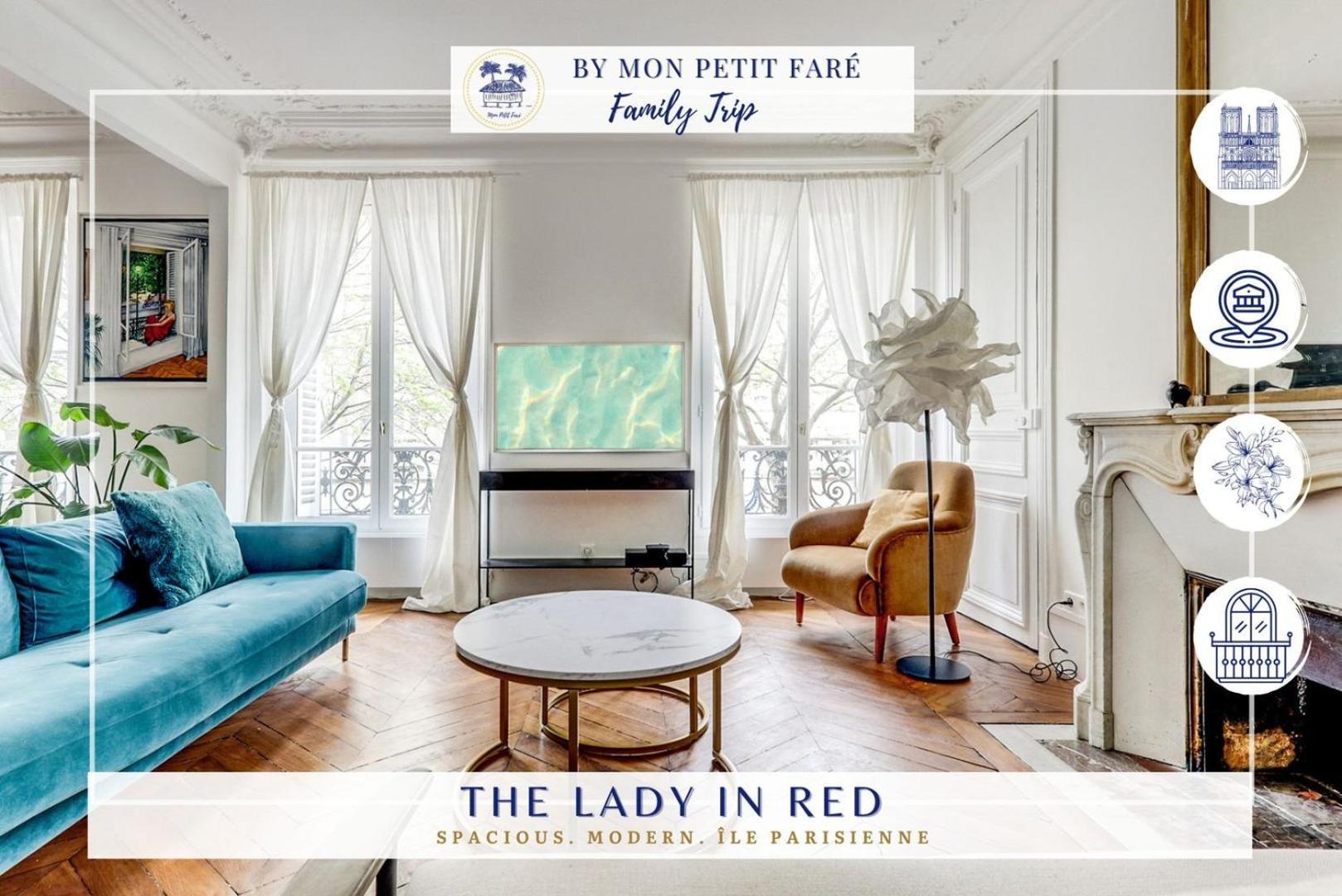 Appartement The Lady In Red - Romantic & Silky - Notre Dame Parijs